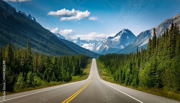 Obraz highway mountains canada