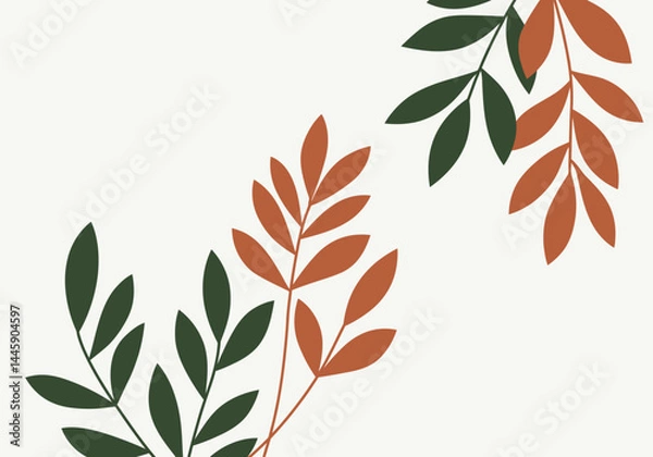 Fototapeta Flat Color Vector Business Card Background Designs in Minimal Abstract Style