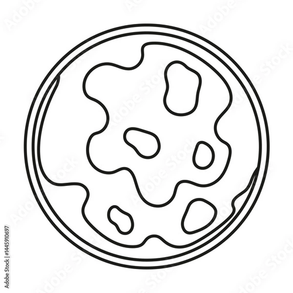 Obraz slice of ham in outline