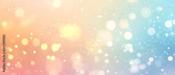 Fototapeta Abstract blurred spring background with bokeh light and sun rays. 