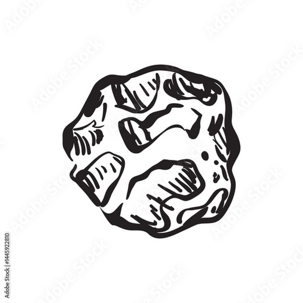 Obraz Hand-drawn black peppercorn in vintage engraving style, suitable for spice packaging, botanical projects, and culinary design