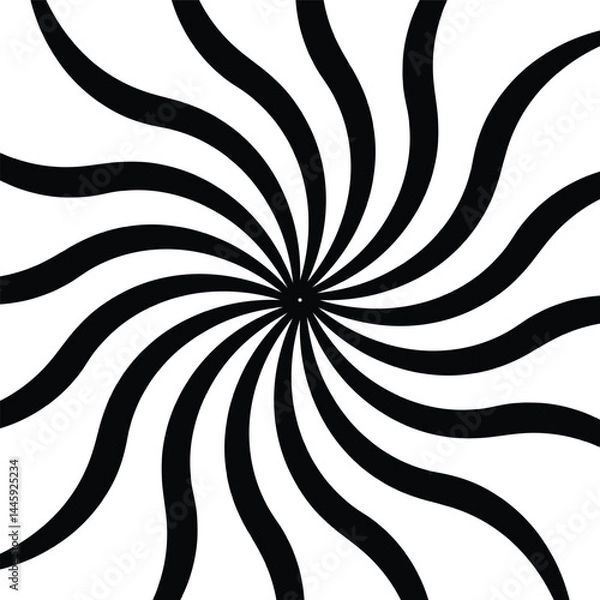 Fototapeta Fun minimalist pattern with sunbeam waves