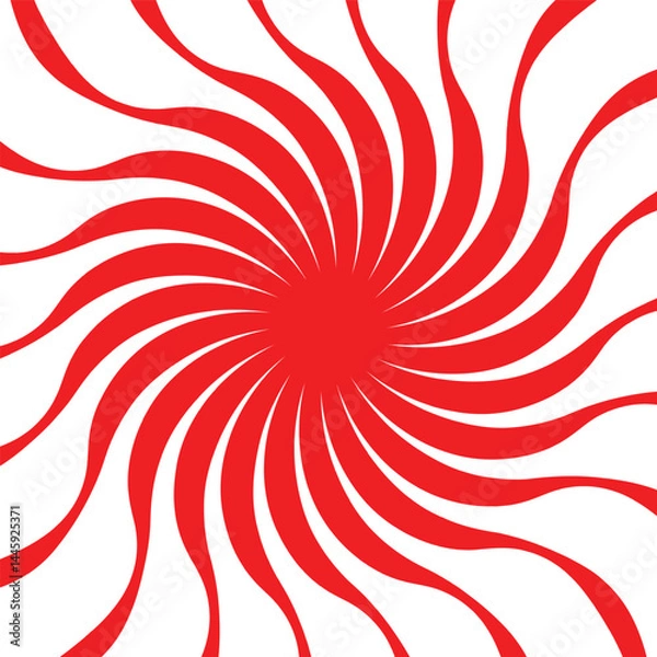 Fototapeta Fun minimalist pattern with sunbeam waves