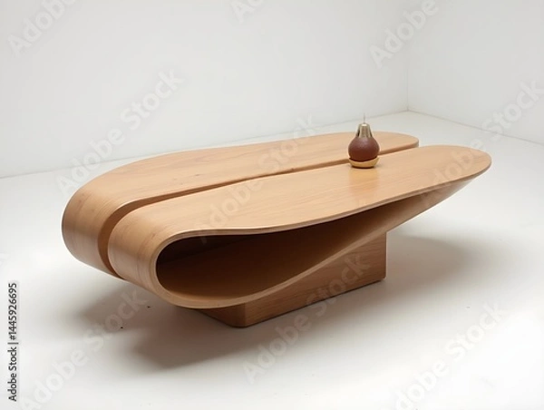 Fototapeta Creative bean shaped coffee table concept
