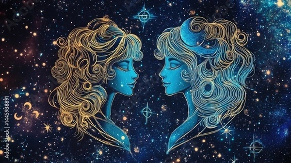 Obraz Celestial Twins: Cosmic Connection