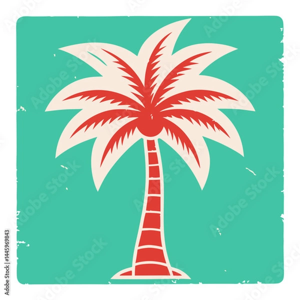 Obraz plam tree vector icon art on white background