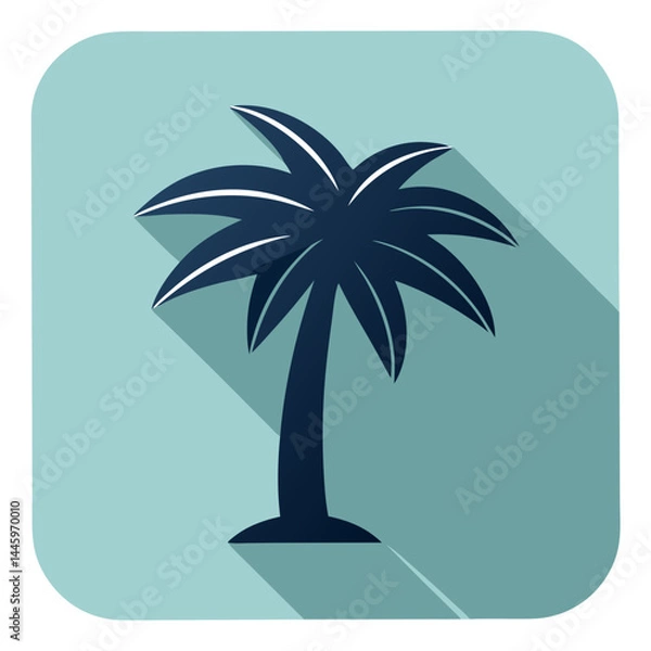 Obraz plam tree vector icon art on white background