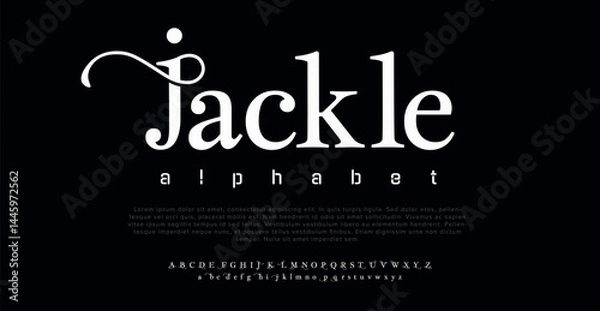 Fototapeta Jackle  Future font creative modern alphabet fonts. Typography colorful bold color regular. vector illustrator	