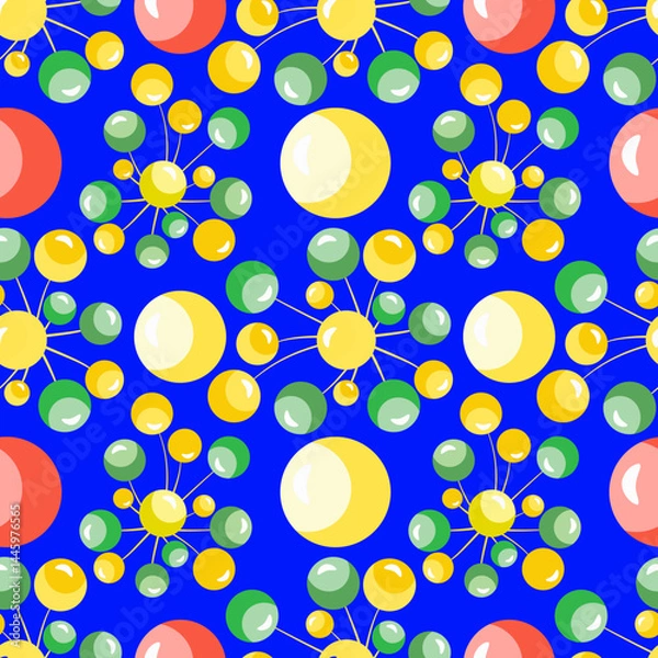 Obraz Vector - lollipops colored balloons seamless pattern.