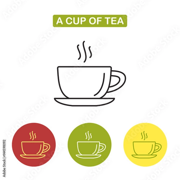 Obraz Cup icon.  Tea time image.