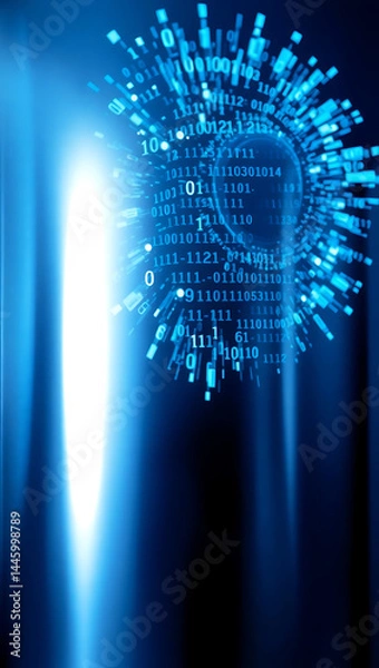 Fototapeta Digital Security Innovation: Biometrics and Fingerprint Authentication in Modern Cyber Networks