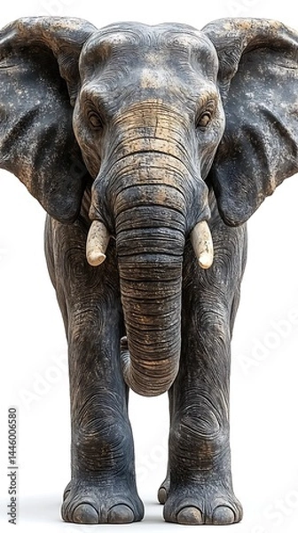 Obraz Precision carved elephant wood model high resolution image