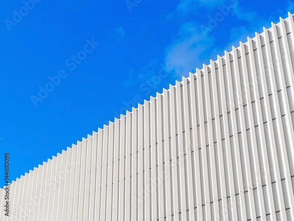 Obraz Contemporary architectural design against a blue backdrop