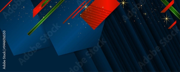 Fototapeta Abstract gold background luxury dark deep noble blue and golden line template premium vector