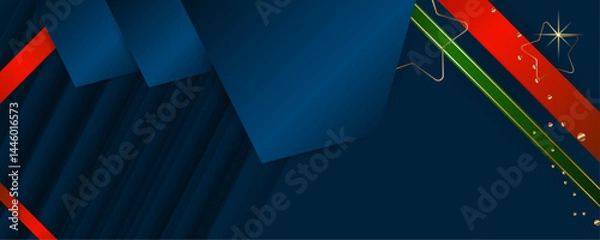 Fototapeta Abstract gold background luxury dark deep noble blue and golden line template premium vector