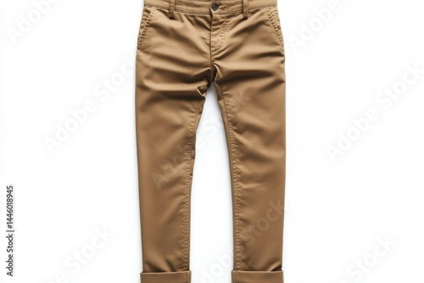 Fototapeta Classic khaki chinos perfectly tailored for a modern man showcasing a subtle elegant style with a