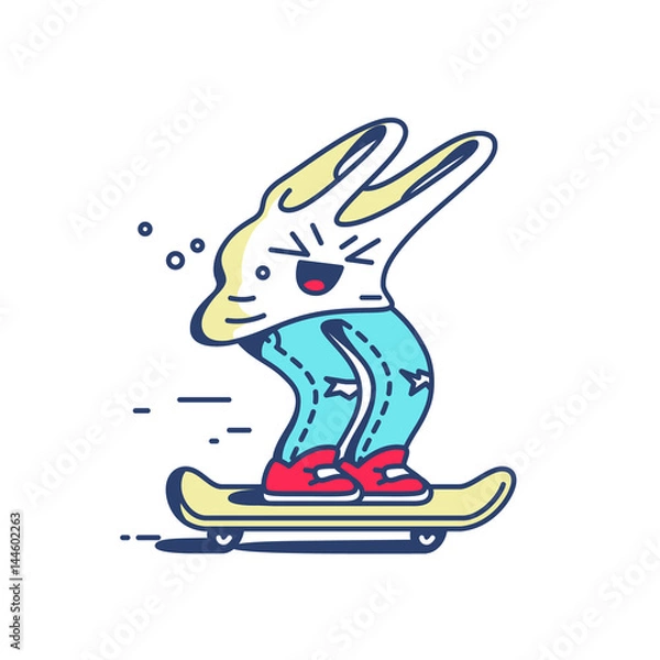 Obraz Singlet and jeans on skateboard.