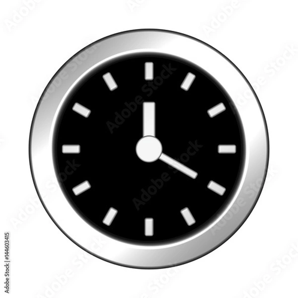 Fototapeta Glossy icon "Watch". 3D rendering
