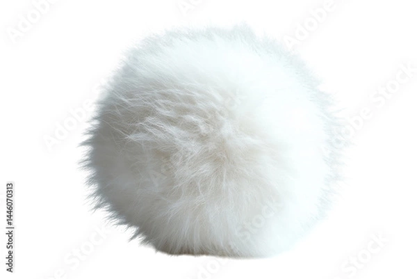 Fototapeta White fluffy sphere abstract art soft focus delicate texture minimalist design studio shot clean