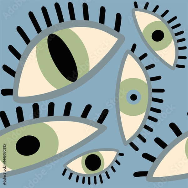 Fototapeta eyes vector pattern 