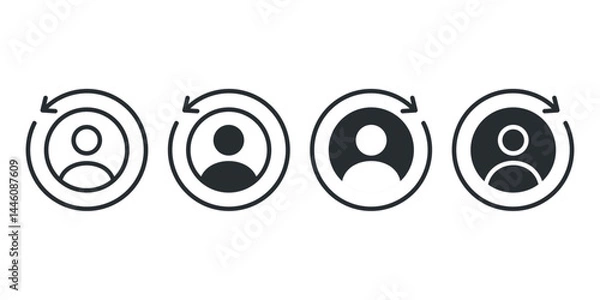 Obraz Person turnover icon. Illustration vector