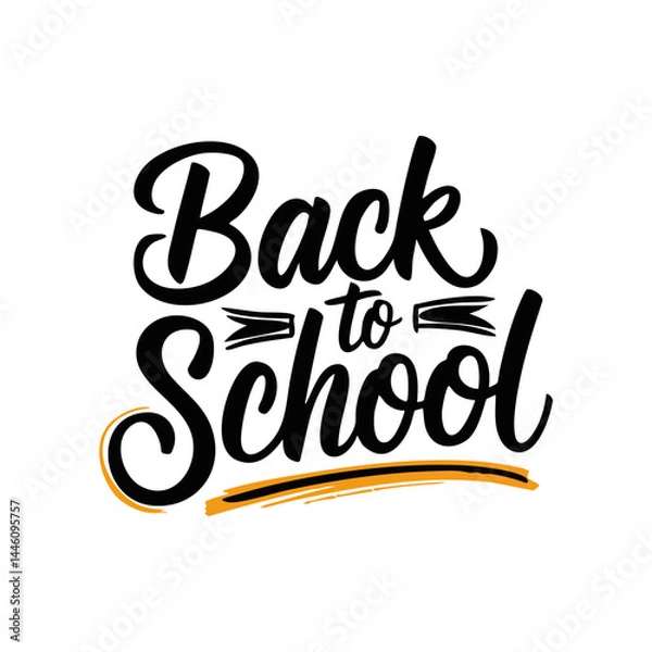 Obraz back to school text