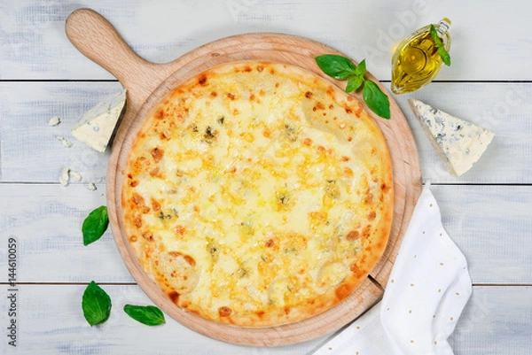 Obraz Three cheese pizza