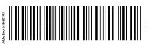 Fototapeta Barcode isolated on white background, Code stripes sticker, Barcode labels, customers qr code, Simple fake bar code, Bar code for web design, Barcode product distribution icon.
