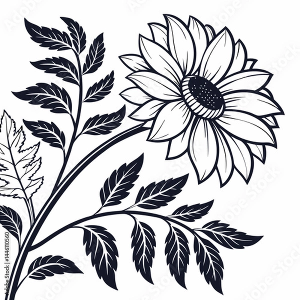 Fototapeta seamless floral pattern