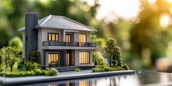 Fototapeta Artificial intelligence (AI) is transforming real estate.  AI tools can assess property values, analyze market trends, identify investment opportunities, and even help with property inspections.