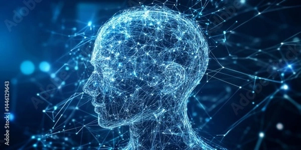 Fototapeta Artificial intelligence (AI) is transforming real estate.  AI tools can assess property values, analyze market trends, identify investment opportunities, and even help with property inspections.