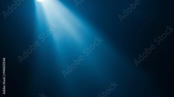 Obraz Dark blue spotlight background with grainy gradient texture