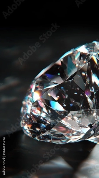 Obraz Sparkling diamond on a dark surface