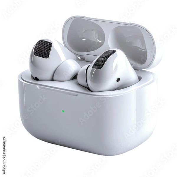 Obraz airpod isolated on transparent background. PNG