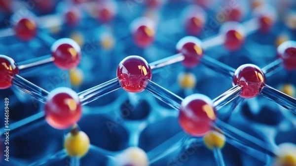 Fototapeta Molecular lattice structure
