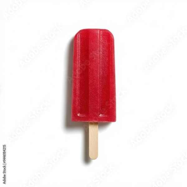 Fototapeta Red popsicle on a stick isolated on white background