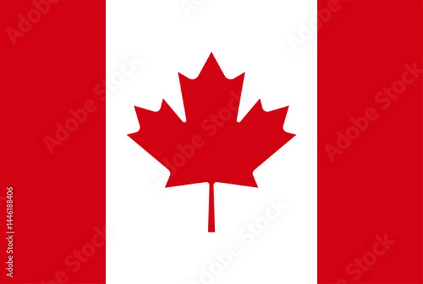 Fototapeta Flag of Canada. Canadian Flag. Vector Illustration. 