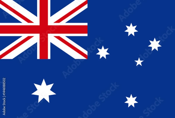 Fototapeta Flag of Australia. Australia National Flag. Vector Illustration.