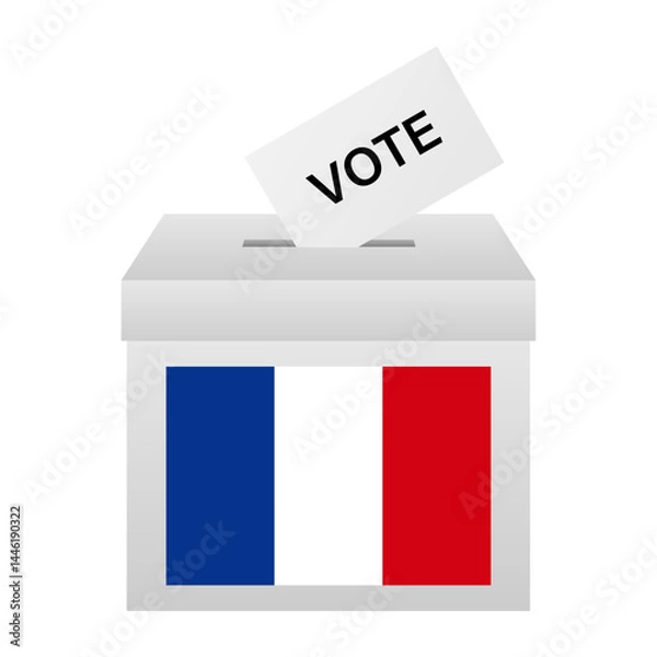 Fototapeta Election in the France. Election Concept. Vector Illustration.