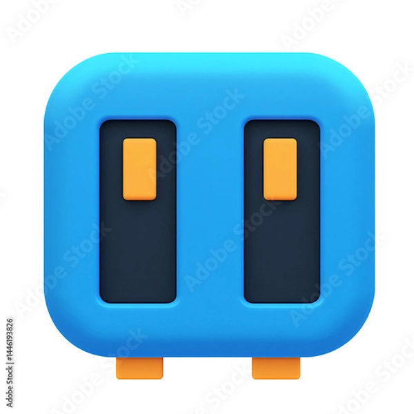 Obraz Network-attached storage flat 3d icon