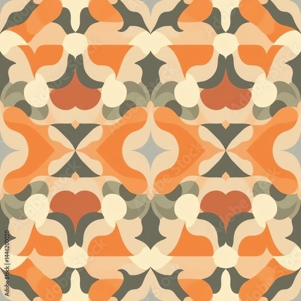 Fototapeta Vibrant geometric abstract pattern design.
