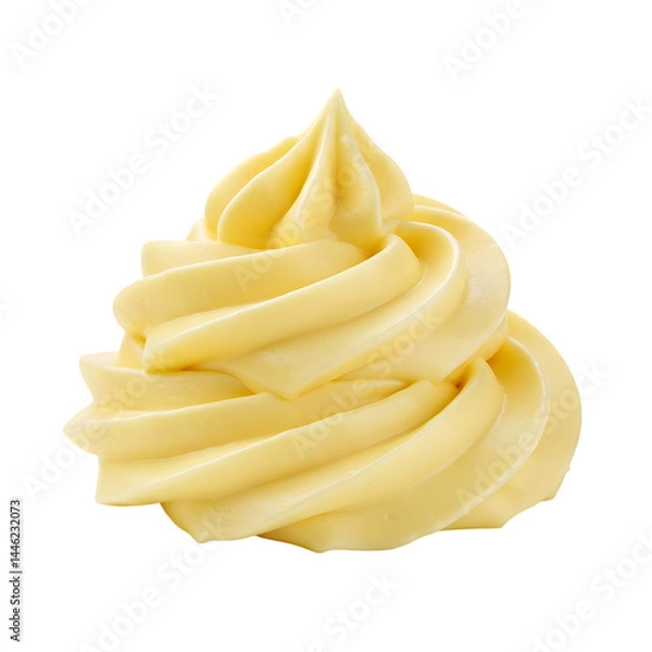 Obraz whipped cream swirl on PNG background