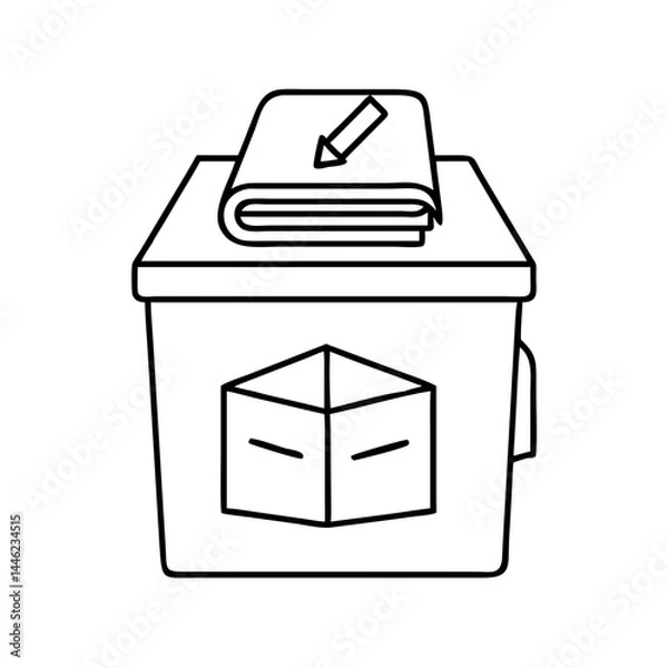 Fototapeta library book drop box icon, library book drop box vector illustration-simple illustration of library book drop box, perfect for library book drop box logos and icons