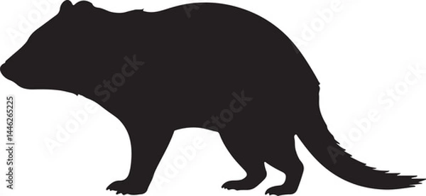 Fototapeta Tasmanian Devil Vector Silhouette
