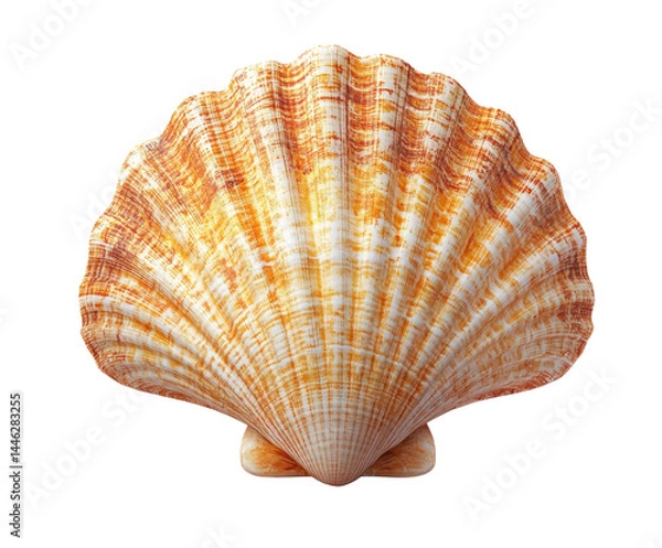 Fototapeta Artistic shell display beachfront natural isolated on transparent background