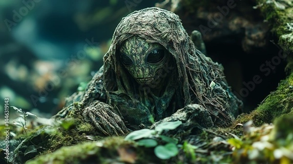Obraz Alien Creature Camouflaged in Its Natural Habitat, Survival Mechanism Theme