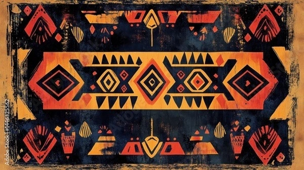 Obraz Ethnic pattern rug design