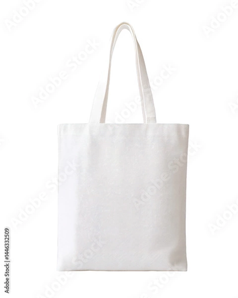 Obraz Blank white cotton tote bag mockup for design presentation eco view style on transparent background