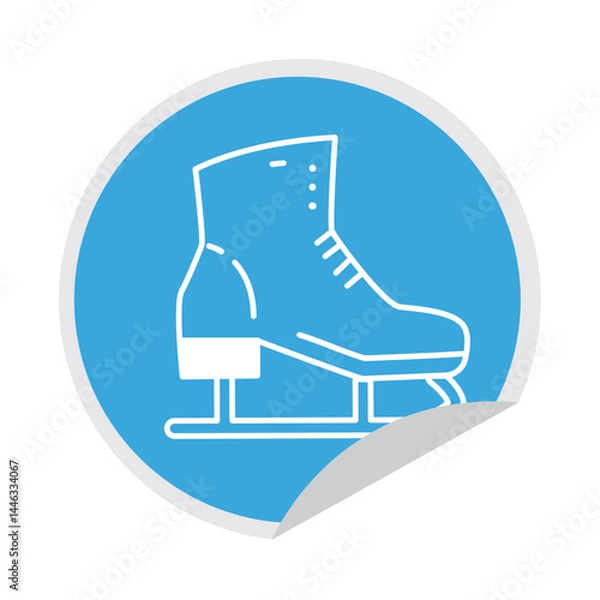 Fototapeta Ice skating boot icon. Vector