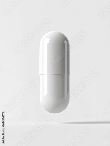 Fototapeta Levitating Capsule Design for Healthcare and Wellness: Pharmaceutical Innovation and Supplement Solutions